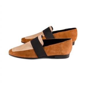 NEW RUTH SECRET women's harrison slip on in saddle / beige
